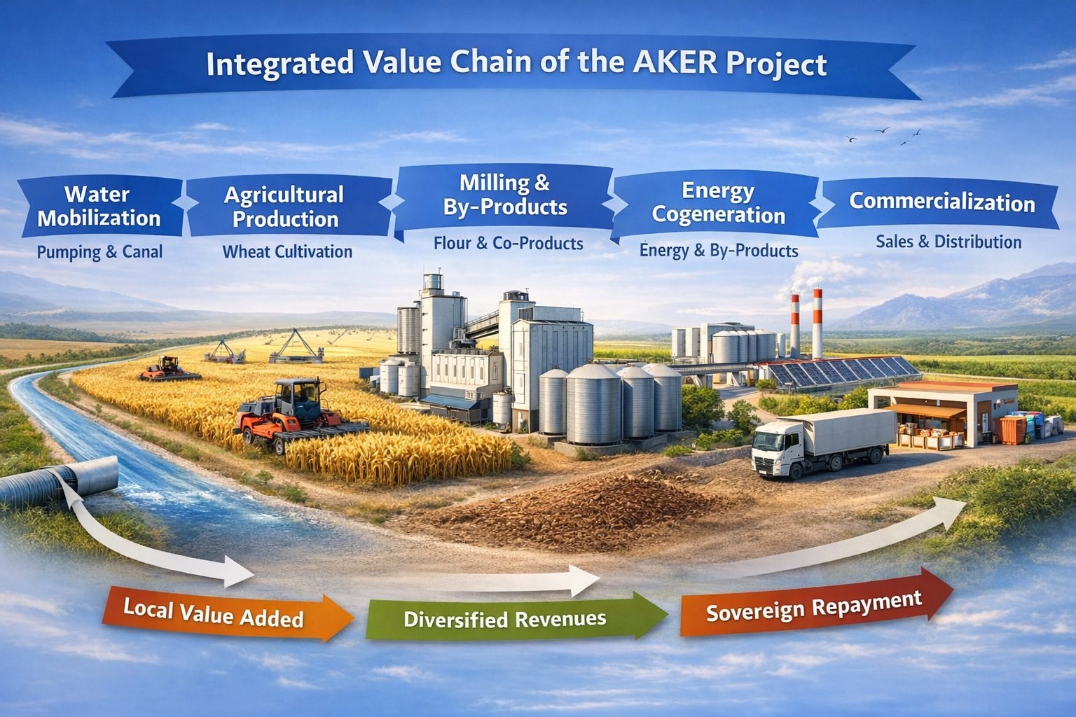Integrated value chain of the AKER project